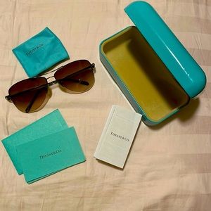 TIFFANY & Co. Sunglasses Dark Brown. Pre-owned, Good condition, comes with case.